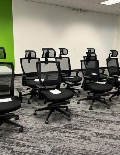 Office chair installation and assembly