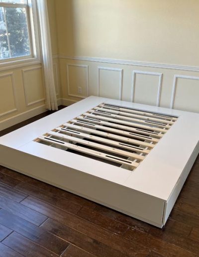 Storage bed installation and assembly