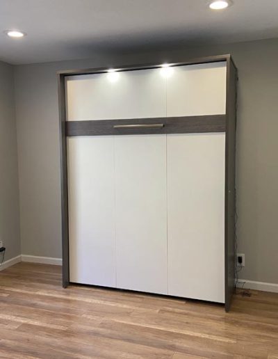 Grey Murphy Bed installation and assembly