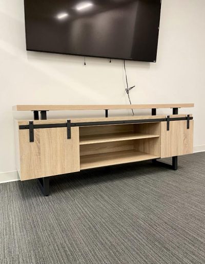 Credenza installation and assembly