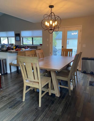 Dining set installation and assembly