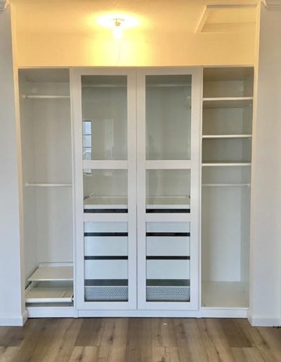 ikea PAX glass door installation and assembly