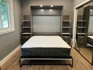 10 Queen Bestar Murphy bed assembly open