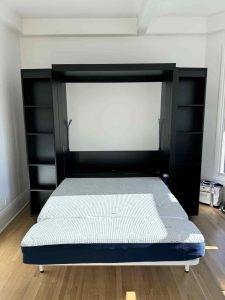 3 Boaz Murphy Bed Depot installation in San Francisco open bed