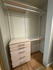 Elfa Closets Container Store Installation in Walnut Creek.