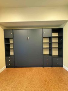 Murphy bed with cabinet blue Breda in San Mateo