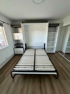 Murphy bed with cabinet and desk Bestar Costco in San Jose.